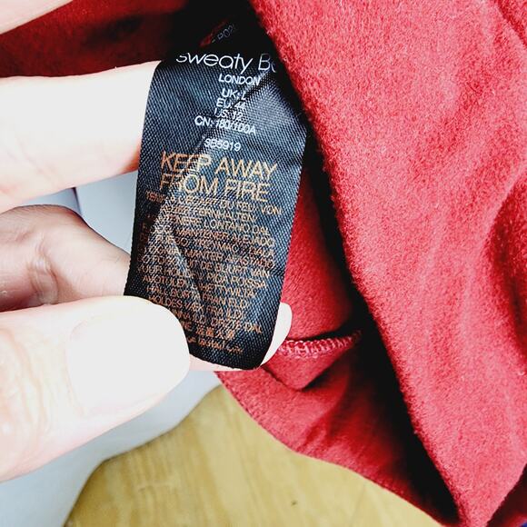 Sweaty Betty Maroon Long Sleeve Velour Turtleneck Crop Top SweatShirt Women's L - Picture 8 of 11